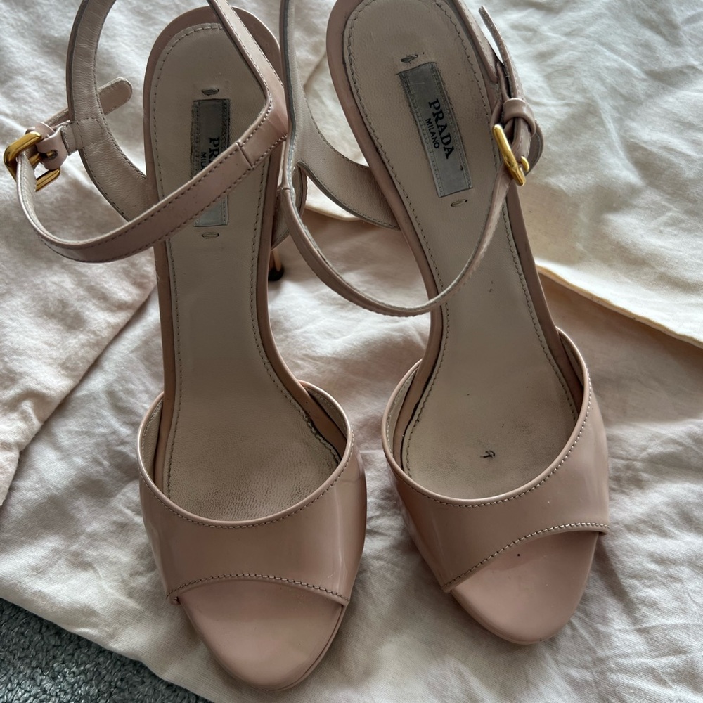 Prada Women's Blush Heeled Sandals